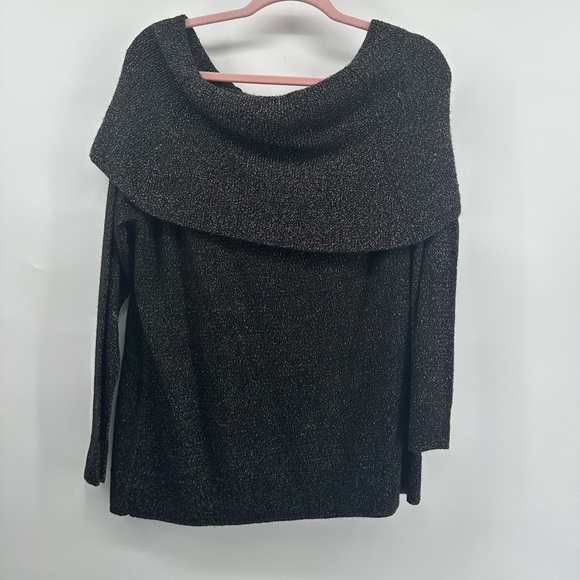 NWT Michael Michael kors black shimmer top size XL - Picture 2 of 4